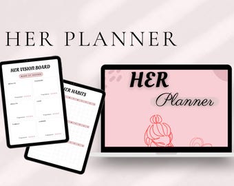 Planificador HER: Diario de autocuidado y bienestar (PDF imprimible)