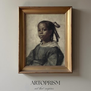 Vintage Portrait of Young Girl | 19th Century Style Wall Art | Old Master Oil Painting Digital Download | Printable Portrait Print