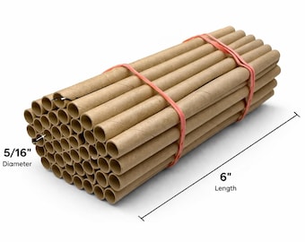 55 Mason Bee Replacement Tubes – 5/16” x 6” Nesting Tubes