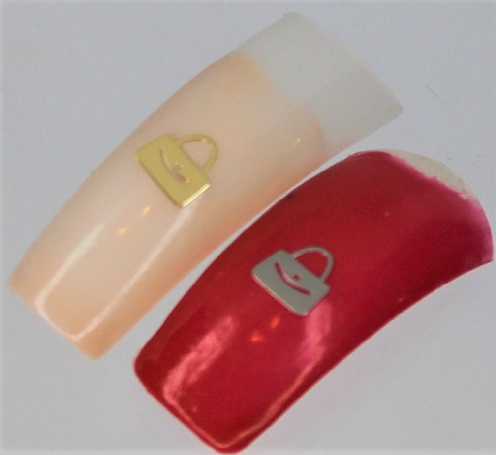 Louis Vuitton Gold Fashion Nail Decals - 10 Pieces, Very thin Metal Fashion nail charm from ...