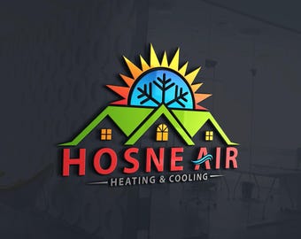 Modernes HLK-Logo-Design, AC-Reparatur, Belüftungs-Logo