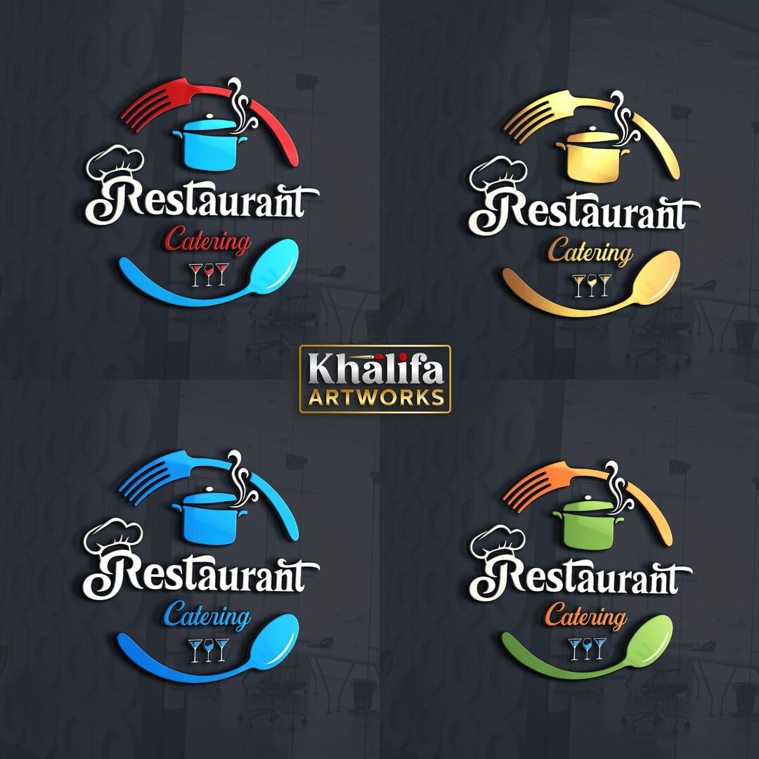 Modern Restaurant Logo Design, Custom Business Branding - Etsy