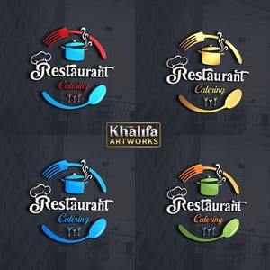 I Will Design Modern Restaurant logo, Catering business logo, Chef logo, Italian cuisine logo, Fine dining logo, kitchen logo bakery Logo 3D