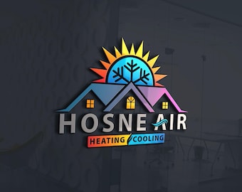 Modernes HVAC Logo-Design, Bauunternehmer, Hausreparatur