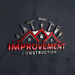 Professional Construction Logo Design, Modern Contractor Logo, Builder Logo, Handyman Logo, Repair Logo Home Renovation Logo Remodeling Logo