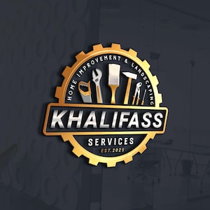Repair Tools Logo Design, DIY Repair Logo, Construction Tools Logo, Wrench and Hammer Logo, Builder logo, home renovation logo Handyman Logo