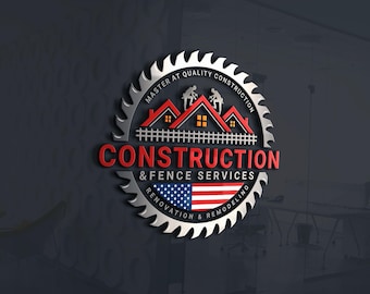 Custom Construction Logo Design: Modern Business Branding