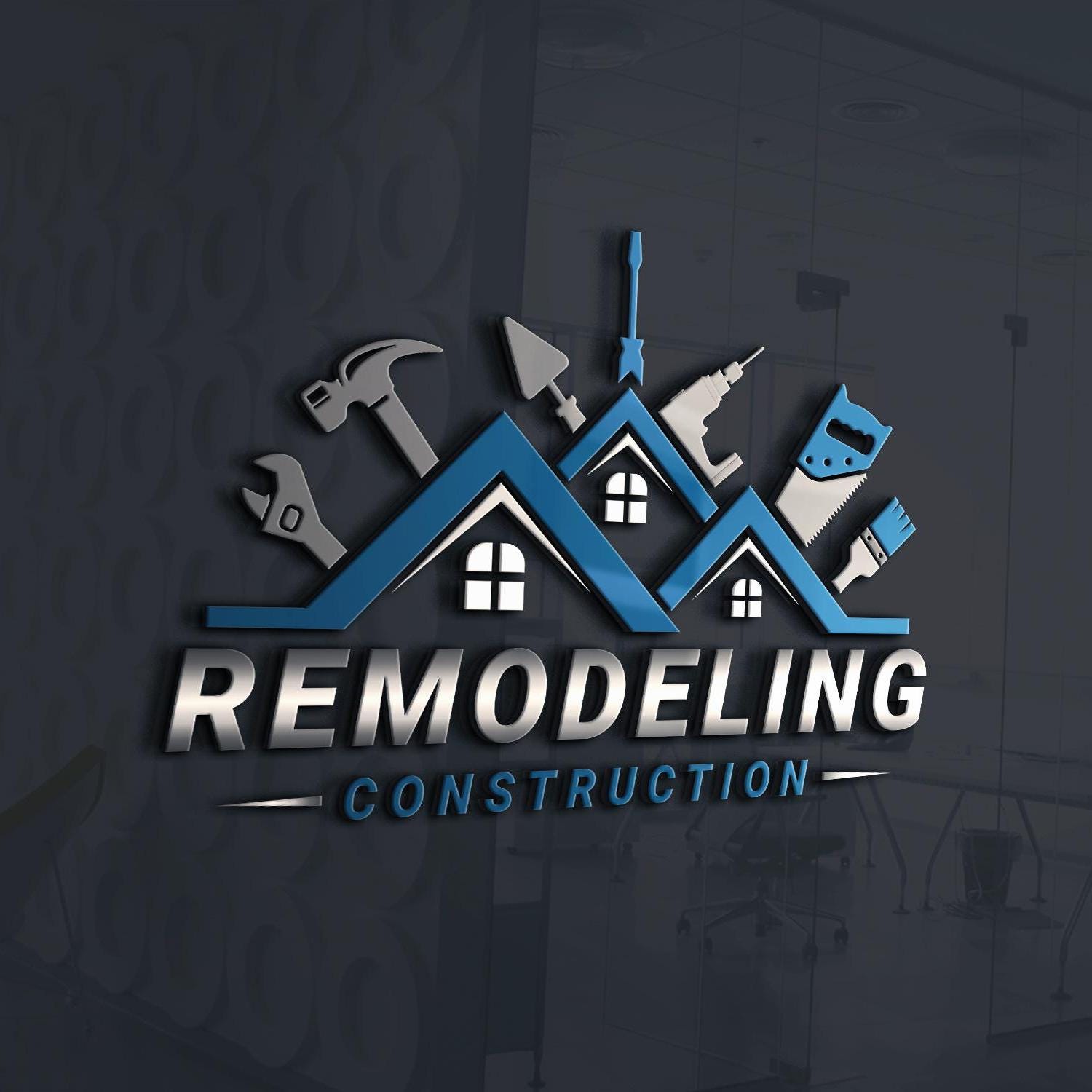 Real Estate Logo, Home improvement Logo, House repair logo, Home renovation logo, Home Builder logo, Tools Logo, Handyman logo, Contractor
