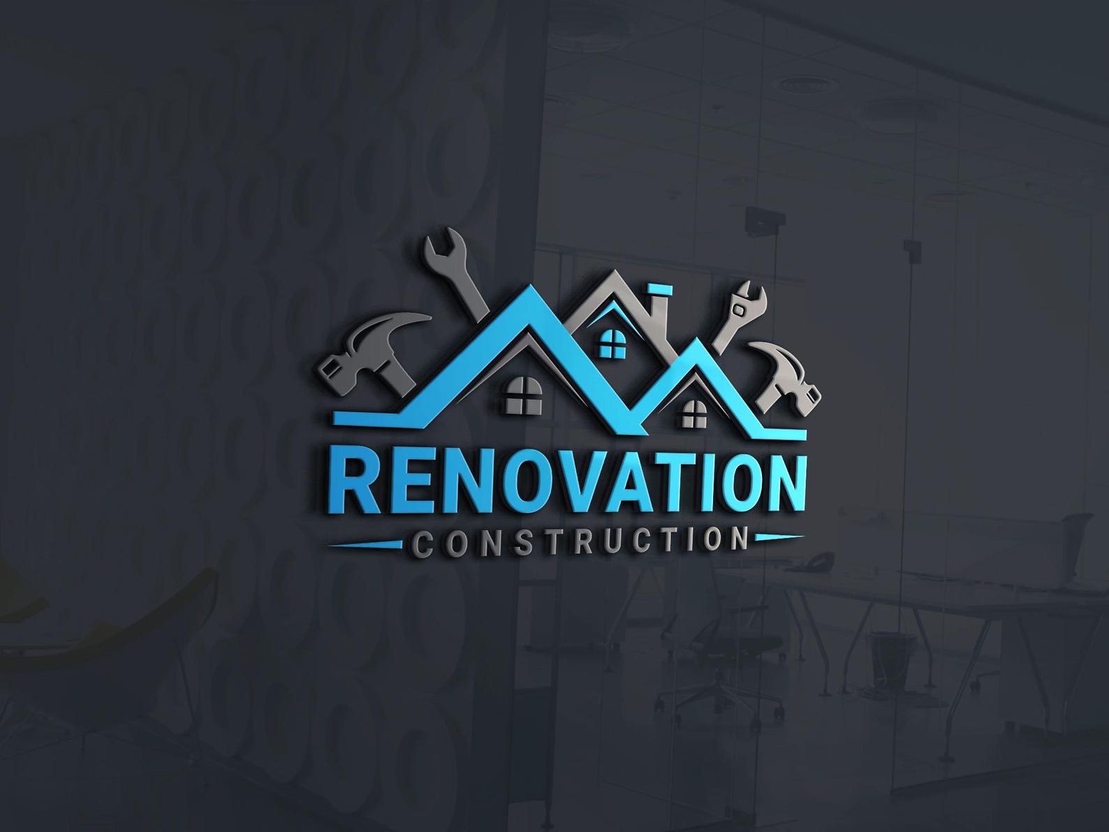 Custom Construction Logo, Handyman Logo, Contractor Logo, Roofing Logo ...