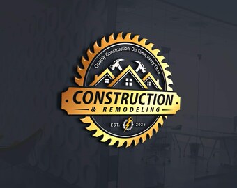 Custom Construction & Remodeling Logo Design