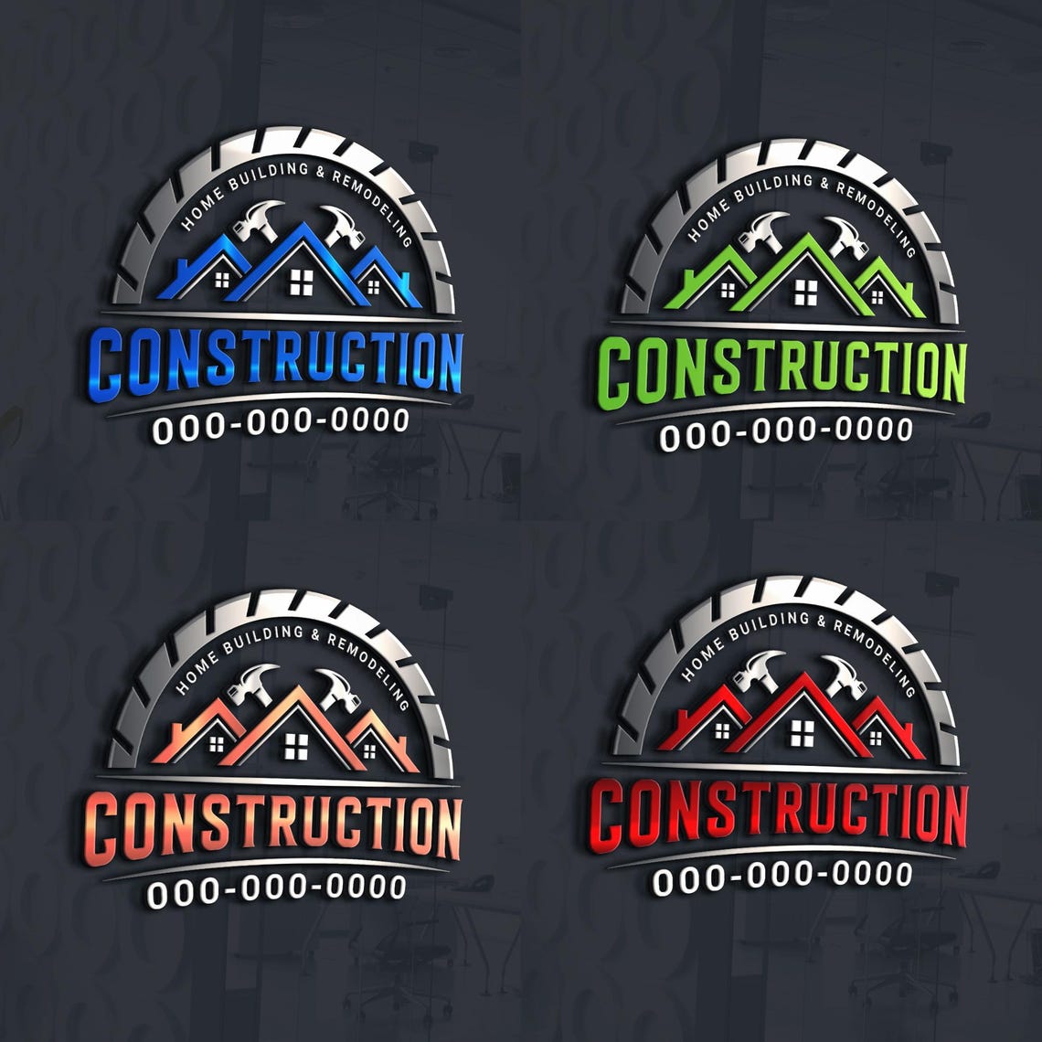 Professional Construction Logo, Handyman Logo, House Repair Logo, Home ...