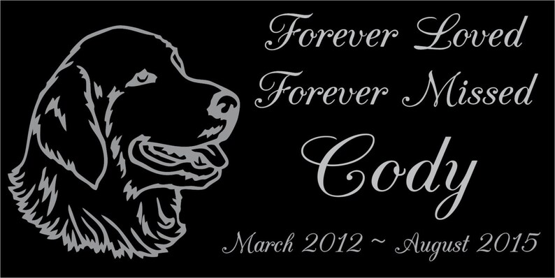 laser engraved granite pet memorials