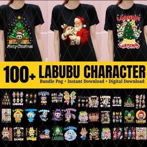 100+ Labubu Character Designs Bundle, Laser Cut La bubu SVG, Vector Digital File for Cricut, Instant Download Labubu Character Bundle Png