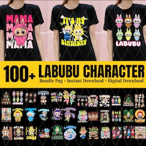 Plus de 100 dessins Labubu, fichier numérique vectoriel pour Cricut, Labubu SVG découpé au laser, téléchargement immédiat Labubu caractères Bundle #2