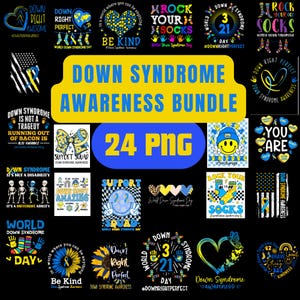Downsyndroom Awareness Day-bundel 24 png, 321 rechtsonder Perfect bundelcadeau, digitaal bewustzijnsbestand, blauwgeel sokkenontwerp