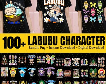 Labubu Designs SVG Bundle, Labubu Clipart, Labubu PNG, Cute Labubu Vector, Cartoon Character SVG, Cricut Cut Files, Digital Download
