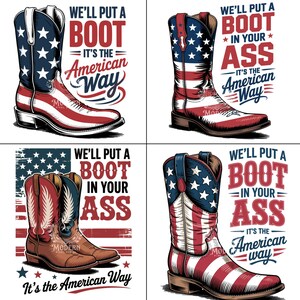 We'll Put A Boot In Your Ass png, It's The American Way png, 4 juli png, patriottische png, grappig png, America Girl png, vlag van de VS, Amerikaanse vlag png