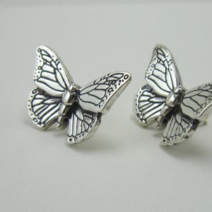 Silver Butterfly pin / Monarch Butterfly jewelry / Custom Lapel Pins / Nature Jewelry / Gardener's Gift / Handcrafted Jewelry image 9