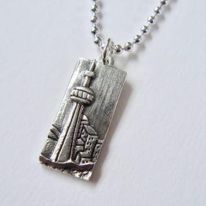 Oh Canada Jewelry / Silver pendant / CN Tower Jewelry / Landscape jewelry / Handmade in Canada image 4