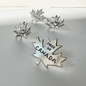 MADE IN CANADA Silber Pin Kanadische Materialien Kanadische Handwerkskunst unterstützen kanadischen Call-to-Action-Ahornblatt bestes Geschenk aller Zeiten