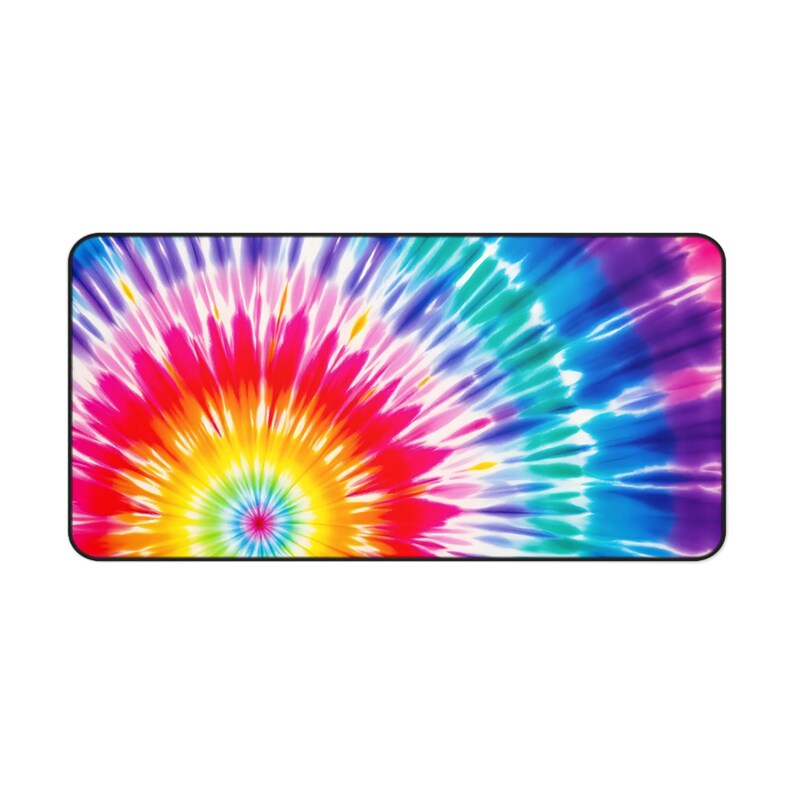 Tie Dye Desk Pad: Gaming Rainbow Desk Mat - Etsy