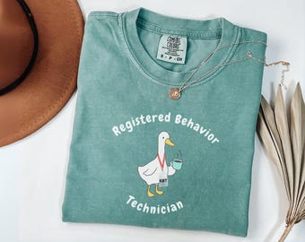 T-shirt de technicien en comportement agréé minimaliste Silly Goose couleurs confort, chemise RBT, cadeau de thérapeute Aba, haut de thérapeute du comportement