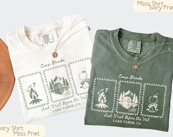 Chemise Last Trail Before the Veil, EVJF, t-shirt personnalisé voyage au lac Bach, mariée à la montagne, voyage entre filles, mariée randonnée