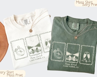 T-shirt personnalisé pour enterrement de vie de jeune fille en camping, T-shirt personnalisé pour un séjour au lac, Mariage en montagne, Cadeau pour les demoiselles d'honneur, Randonnée entre filles, Thème camping