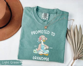 Custom Promoted To Grandma Shirt With Year, Silly Goose Grandma Tee, Personalized Grammy, Pregnancy Announcement Shirt, Mothers Day Gift