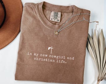 Comfort Color Religious Shirt, Christian Western Shirt, Faith Tshirt for Women, Christian Gift Shirt, Country Girl Gift, Christ Women Gift
