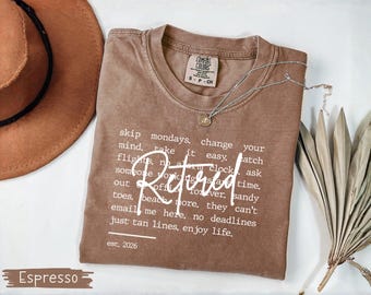 Retired Era Shirt Comfort Colors®, Personalized Retirement Year Tee, Funny Officially Retired Gift, Summer Retired, Teacher Retiring