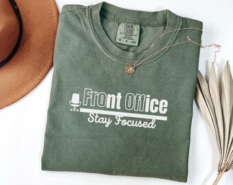 Front Office Stay Focused T Shirt, School Secretary Shirt, School Office Tee, School Staff Gift, Administrative Assistant Shirt, Crew Shirt