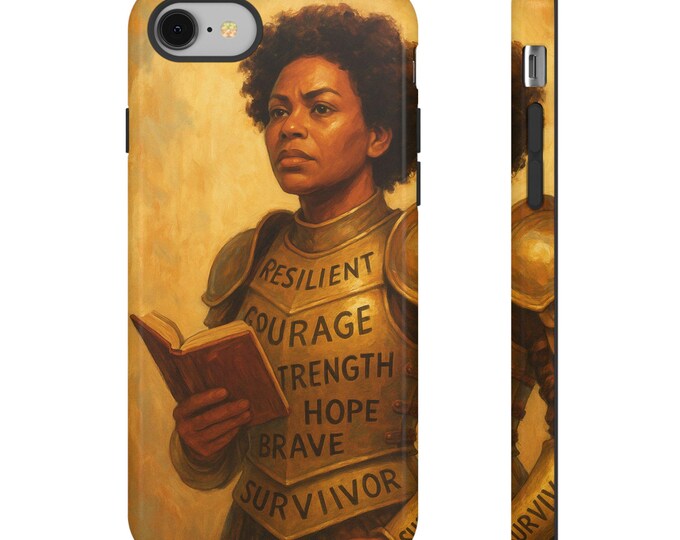 Iphone, Android and Google Resilient Warrior Phone Case, Empowerment, Courage and Strength Design, Gift for Survivors, Inspirational Tech