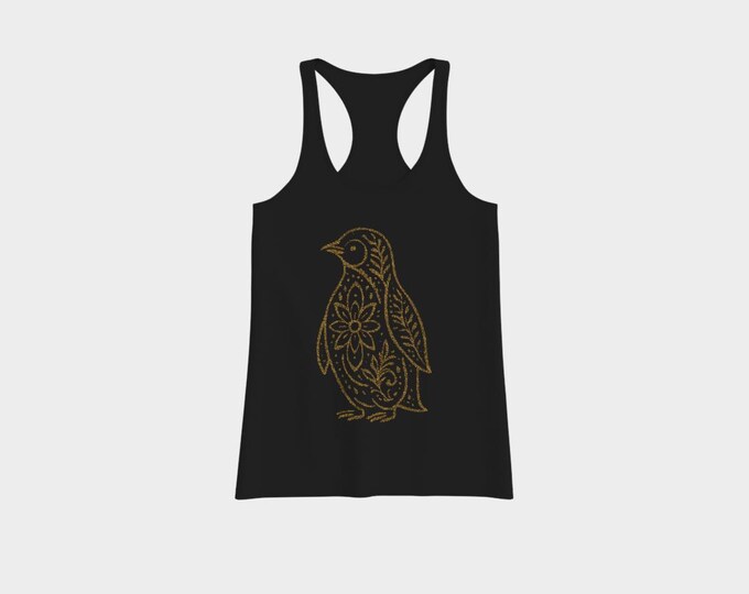 Penguin Animal lovers racer back tank top
