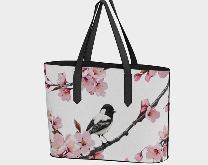 Simple Scenes Vegan Leather Tote Bag