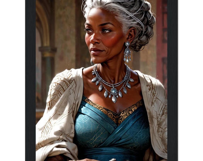 Matriarch Beauty Framed Poster - Ready to Hang Wooden Wall Art - Eco-Friendly Decor