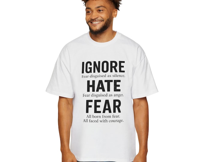 Courage T-Shirt: Inspirational Graphic Oversized Tee for Men