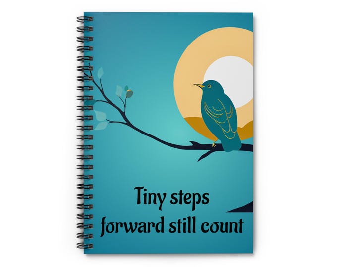 Inspirational Spiral Notebook - Perfect for Journaling, Gift for Writers, Notebooks for School, Motivational Gifts, Bird Design