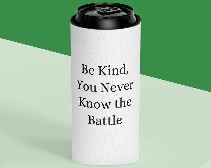 Inspirational Can Cooler, Be Kind Campfire Sleeve, Positive Vibes Drink Holder, Gifting for Friends, Summer BBQ Party Favor