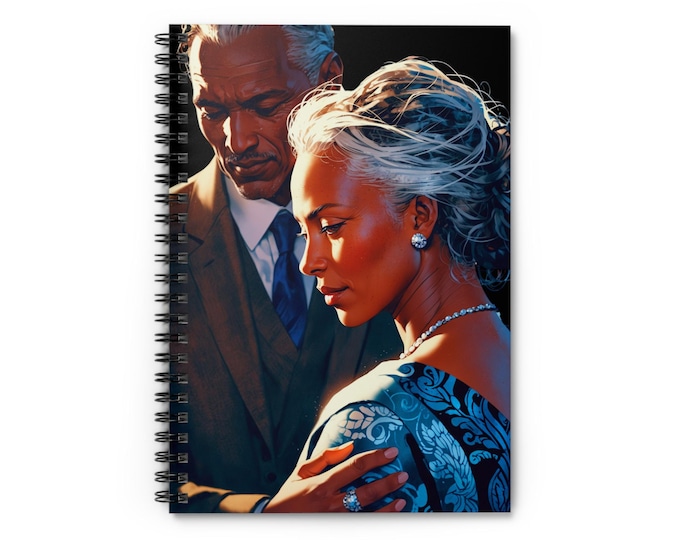 Elegant Couple Spiral Notebook - Ruled Line for Writers & Dreamers, Romantic Gift, Journal for Memories, Office Supplies, Bridal Shower