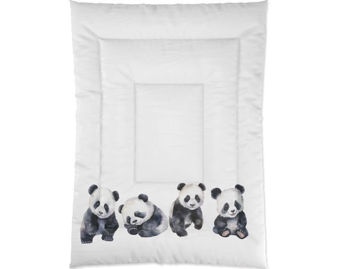 Panda Comforter: Cozy Animal Bedding, Kids Room Decor