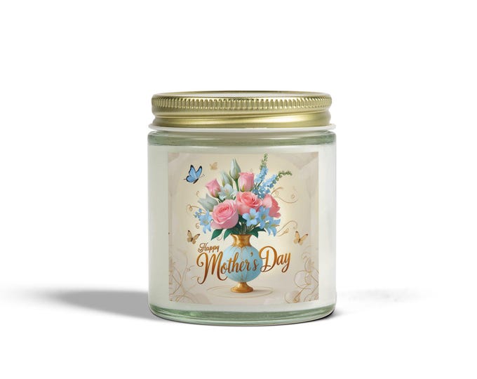 Happy Mother's Day Scented Candle, 9 Different Scents to choose from, 4 and 9 oz, Wax Candle, Aromatherapy Gift for Mom, Home Decor,SelfCare