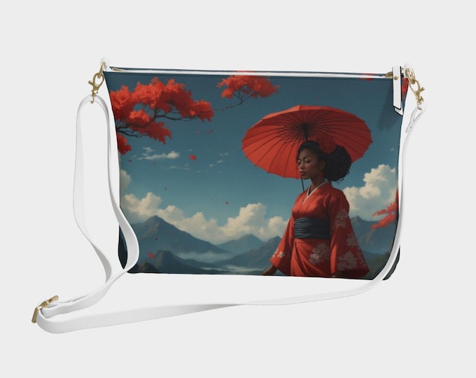 Oriental dream Vegan Leather Crossbody Purse