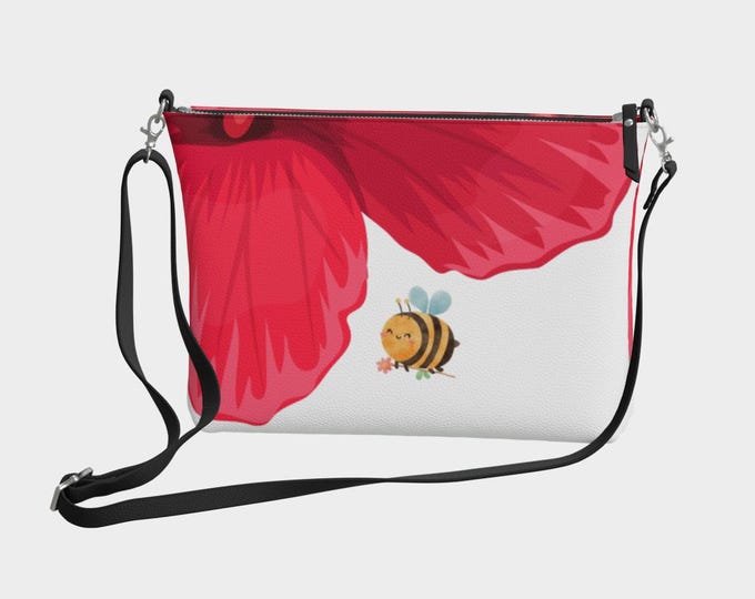 Bumble Bee Summer Fun Vegan Leather Crossbody Purse