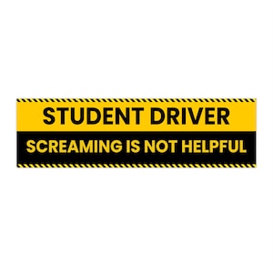 Student Driver Bumper Sticker: Fun Car Decor, New Driver Gift