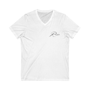 Rise Unisex V-Neck Tee - Motivational Shirt for Everyday Wear, Perfect Gift for Inspiration, Self-Expression, and Comfort