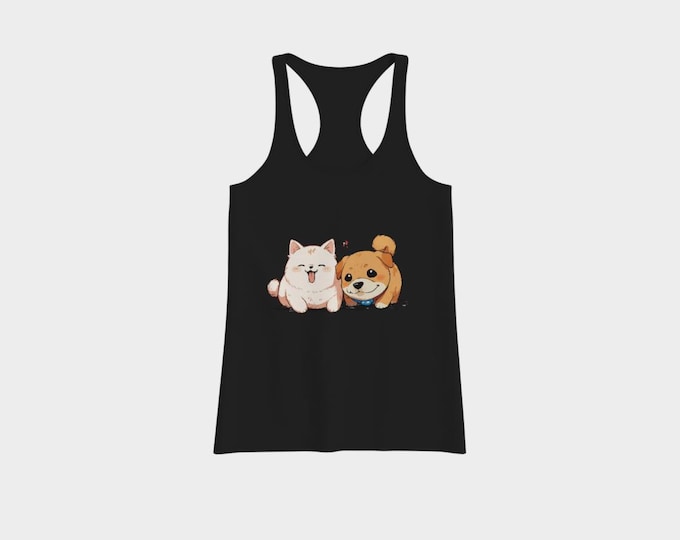 Cute Animal lovers racer back tank top