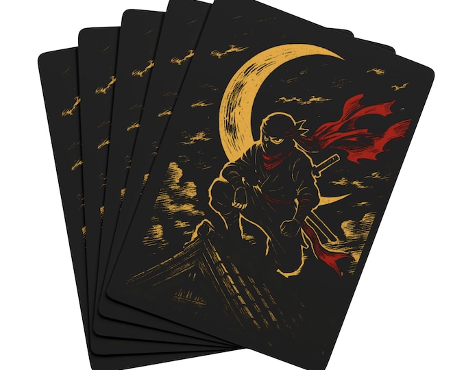 Ninja-Themed Playing Cards | Unique Gift for Gamers or Collectors, Card Games, Poker Nights, Tabletop Fun