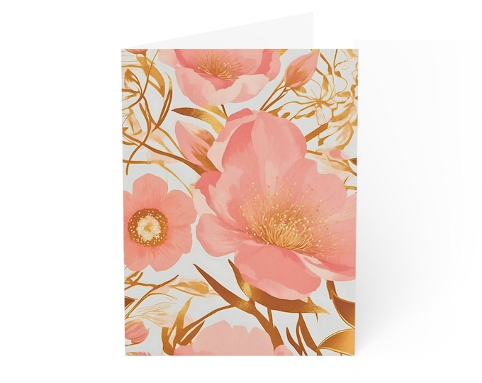 Blank Elegant Floral Greeting Cards | Set of 1, 10, 30, 50 | Perfect for Birthdays, Anniversaries, Thank You Notes, Cards for All Occasions
