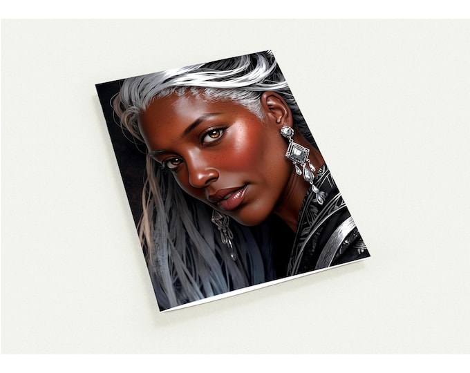 Personalized Greeting Cards Pack of 10 - Beauty in every age Woman Design - Handmade and Eco-Friendly